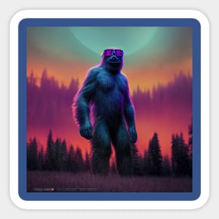 Dope Sasquatch in Nature Sticker